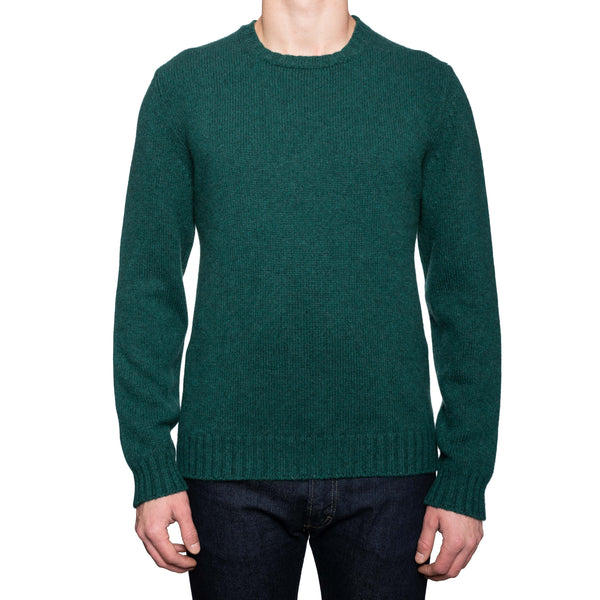 KITON Napoli Green Cashmere Knit Crewneck Sweater EU 50 NEW US M ...