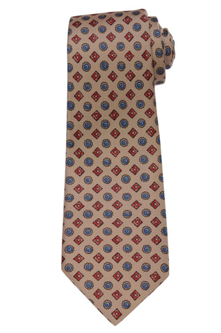 KITON Napoli Hand-Made Seven Fold Brown-Gray Striped Silk Tie NEW ...