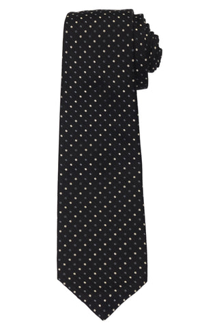 KITON Napoli Hand-Made Seven Fold Beige Polka-Dot Silk Tie NEW – SARTORIALE