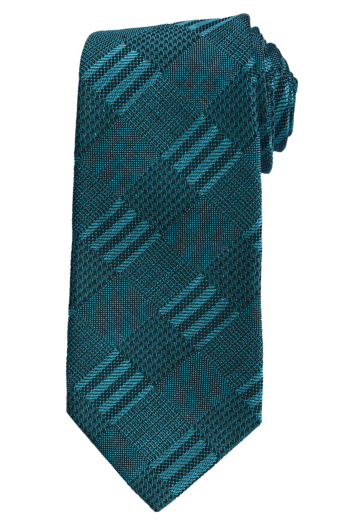 KITON Napoli Hand-Made Seven Fold Green Textured Plaid Silk Tie NEW ...