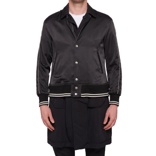 Louis Vuitton Perforated Mix Leather Blouson BLACK. Size 48