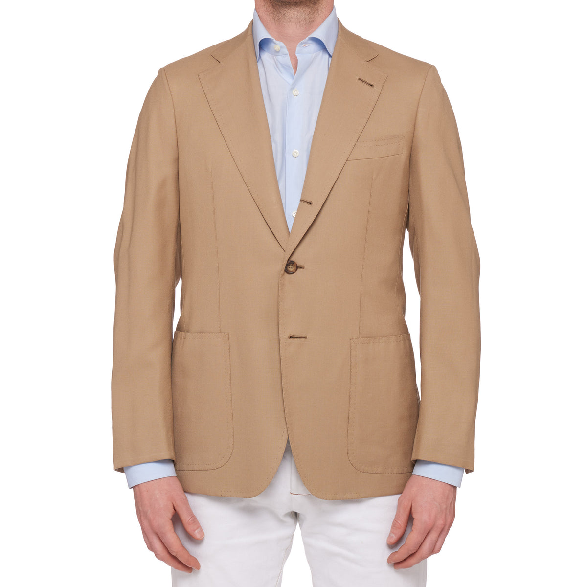 RUBINACCI LH Bespoke Hand-Stitched Tan Cotton Blazer Jacket EU 50 NEW ...