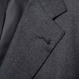 RUBINACCI LH Hand Made Bespoke Gray Wool Cashmere Flannel Jacket 54 NEW 44