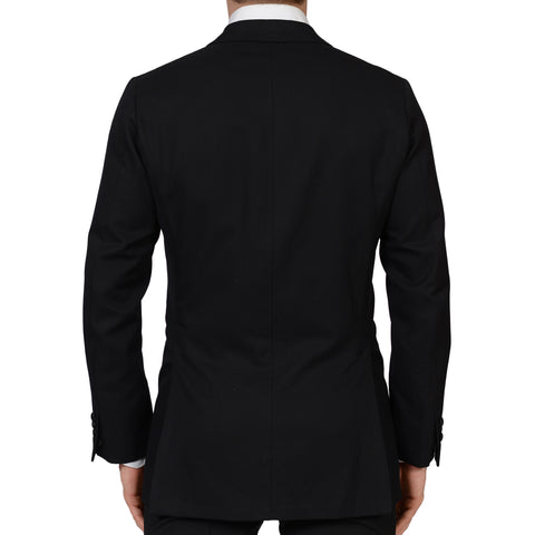 RUBINACCI LH Hand Made Bespoke Black Wool Suit EU 54 NEW US 44 – SARTORIALE