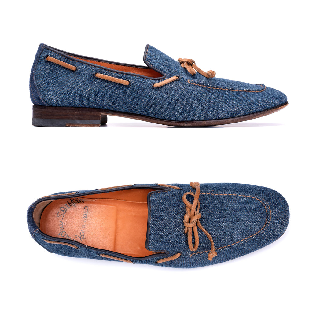 santoni slip on shoes