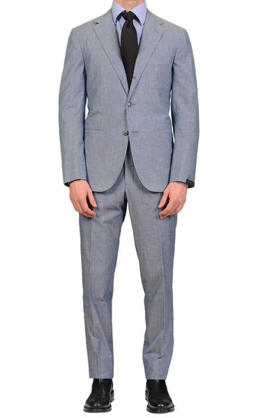SARTORIO Napoli by KITON Light Blue Cotton Suit NEW Slim Fit – SARTORIALE