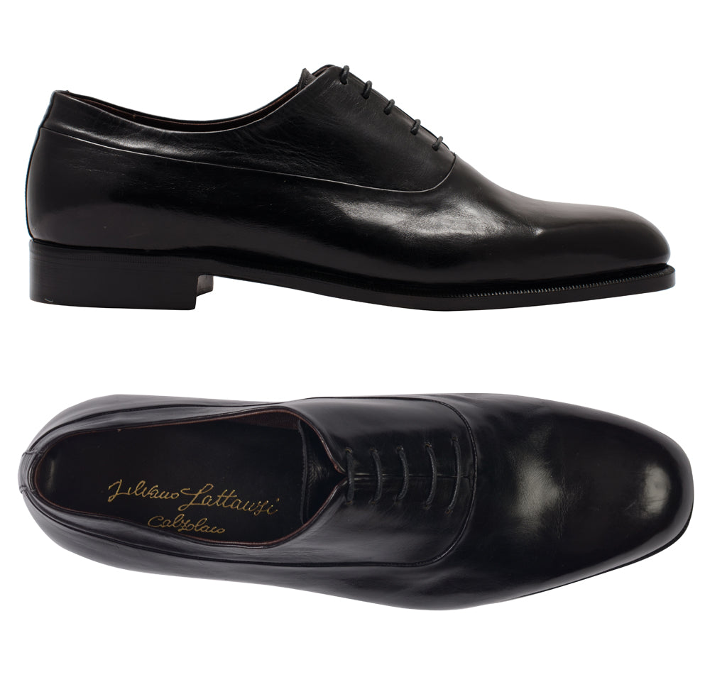 black wholecut dress shoes