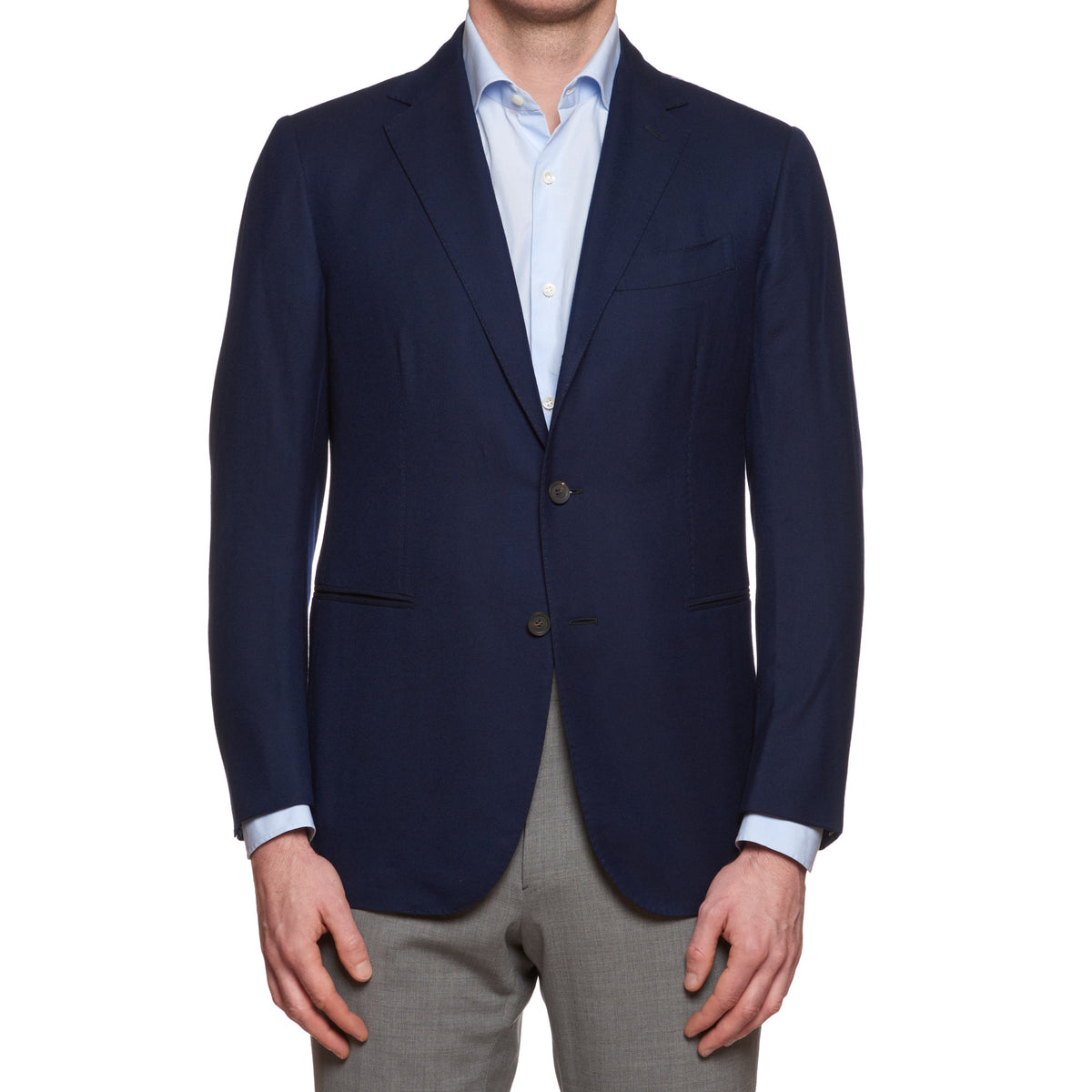 STILE LATINO Napoli Navy Blue Silk-Cotton Jacket EU 48 NEW US 38