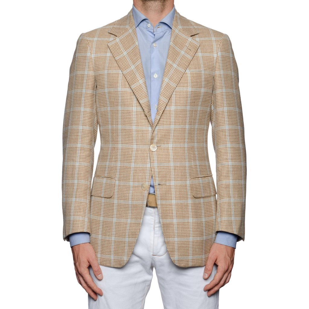 SARTORIA CASTANGIA Beige Merino Wool-Silk-Linen Jacket NEW – SARTORIALE