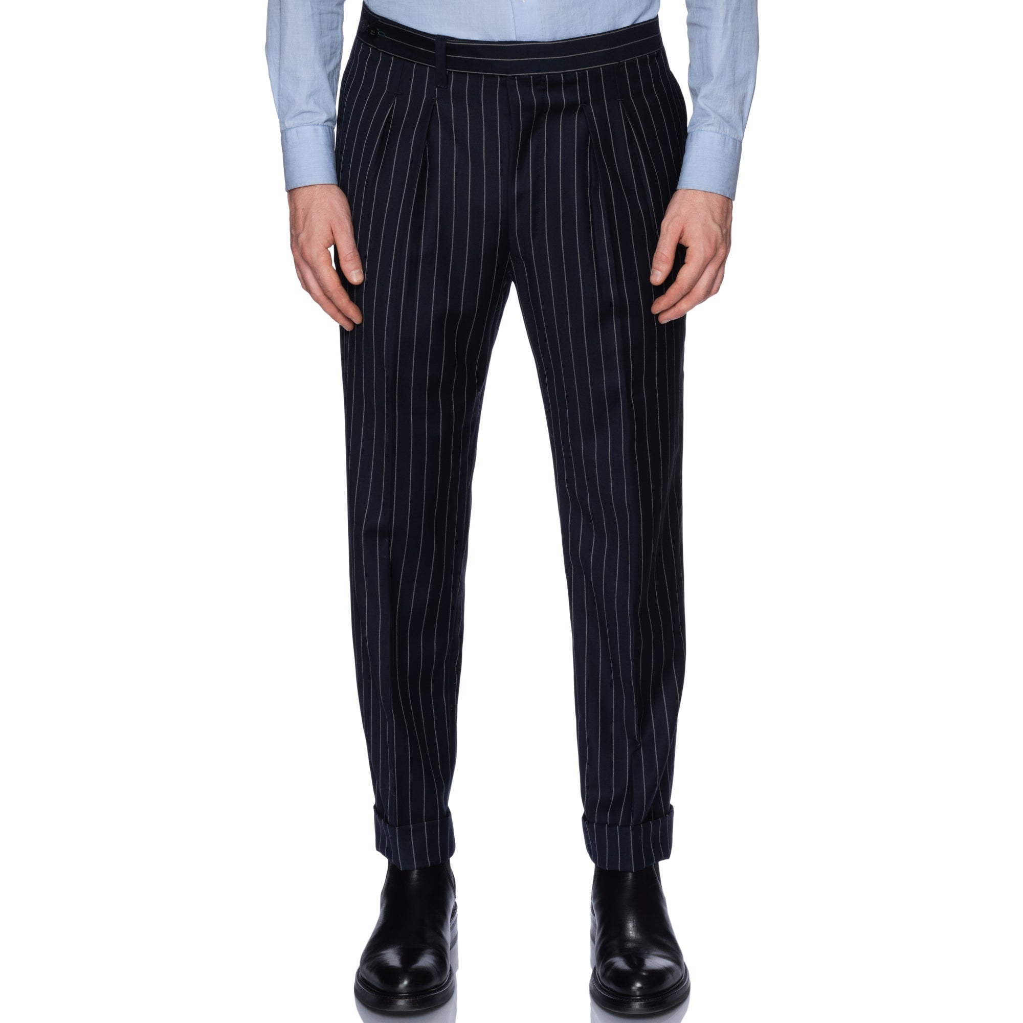 striped dress pants