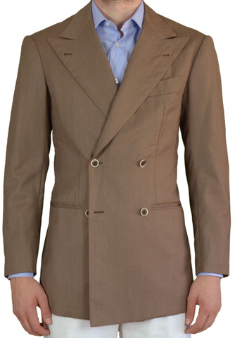 Sartoria PARTENOPEA Hand Made Brown Plaid Wool Jacket Sports Coat 50 ...