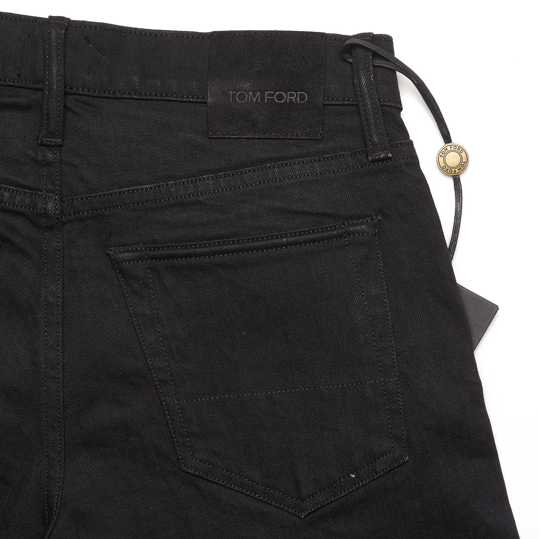 TOM FORD Black Denim Selvedge Regular Fit Jeans Pants NEW US 29 USA Made