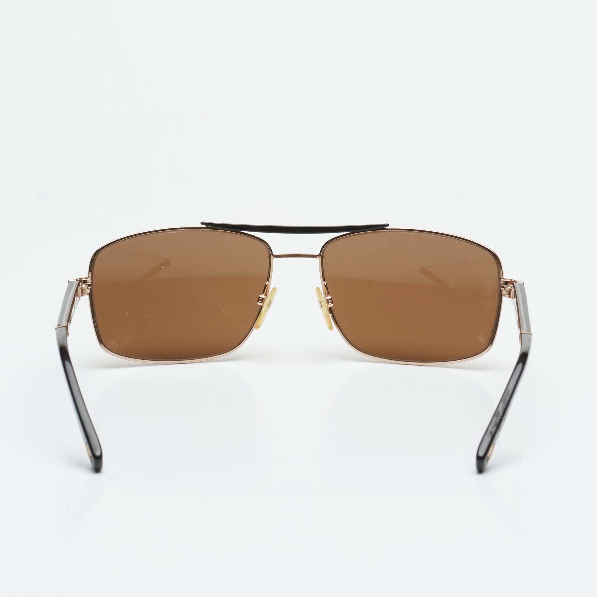 TOM FORD Daniel TF114 28E Black Plastic Metal Rectangular Sunglasses w –  SARTORIALE