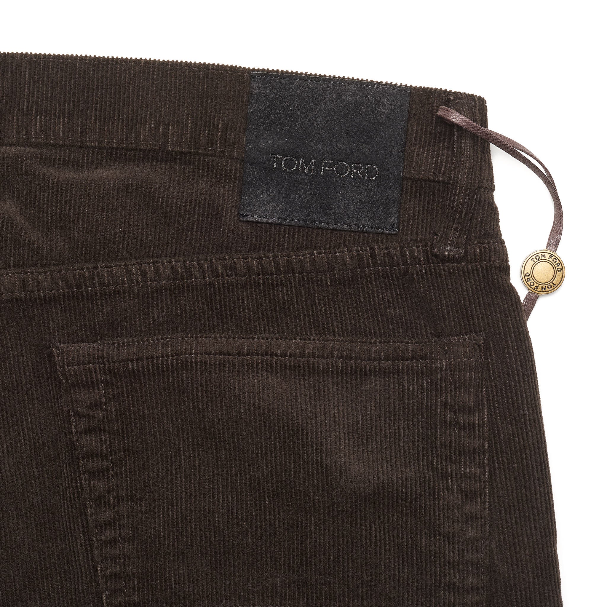TOM FORD Dark Brown Cotton Corduroy Stretch Jeans Pants NEW Slim Fit USA Made