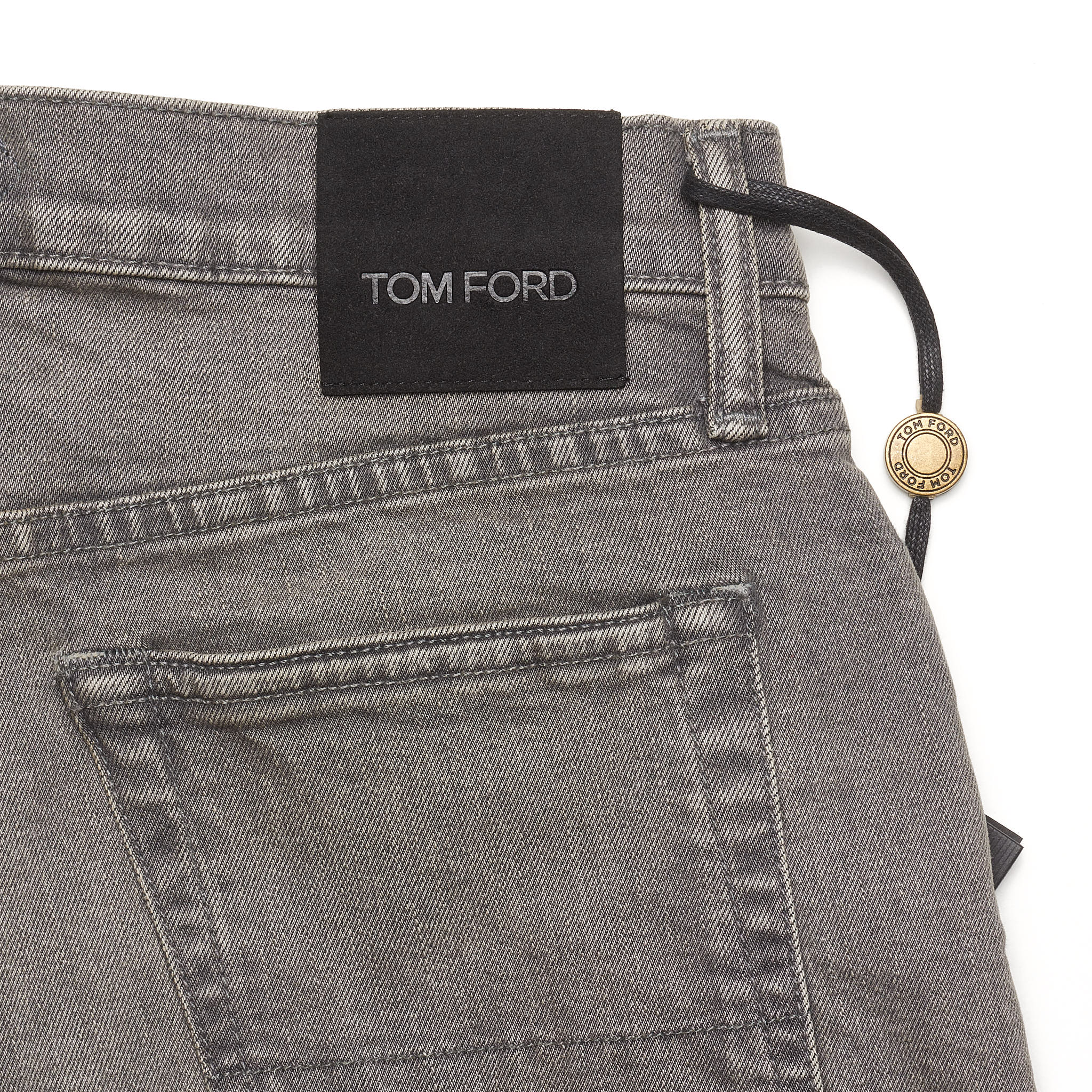 TOM FORD Gray Denim Selvedge Slim Fit Jeans Pants NEW USA Made