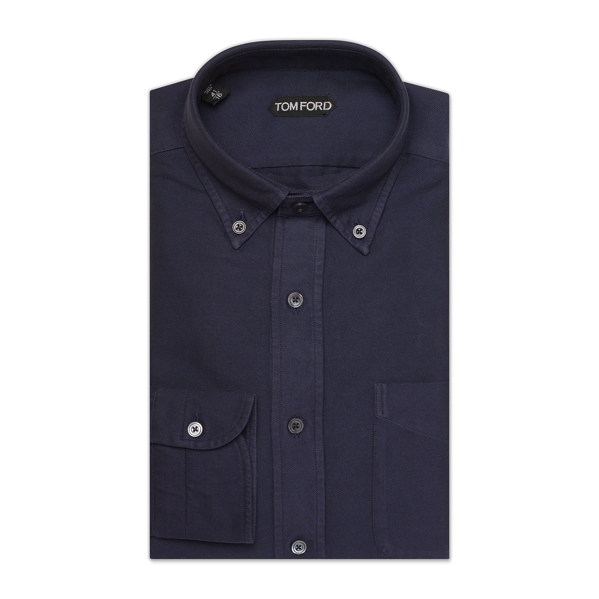 TOM FORD Solid Midnight Blue Cotton Button-Down Casual Shirt NEW Slim –  SARTORIALE