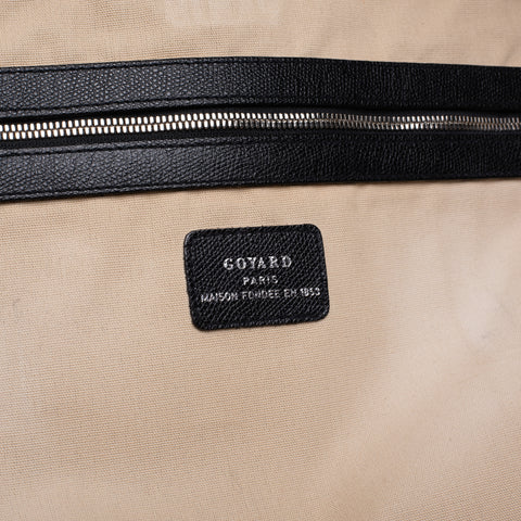 Ultra Rare GOYARD Paris Handmade Black Leather Carry-On Travel Cabin B ...