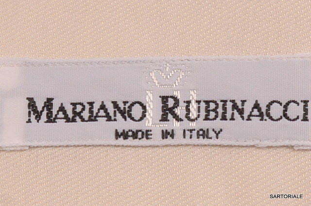 RUBINACCI Napoli Hand Made Pale Yellow Cotton Dress Shirt 43 NEW 17 Cl ...