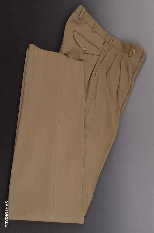 RUBINACCI Napoli Khaki Wool DP Dress Pants Straight Classic Fit ...