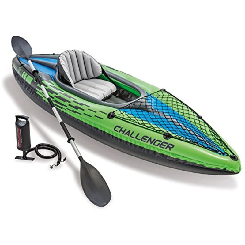 1-2 Person Challenger Inflatable Kayak Set with Aluminum Oars and Pump