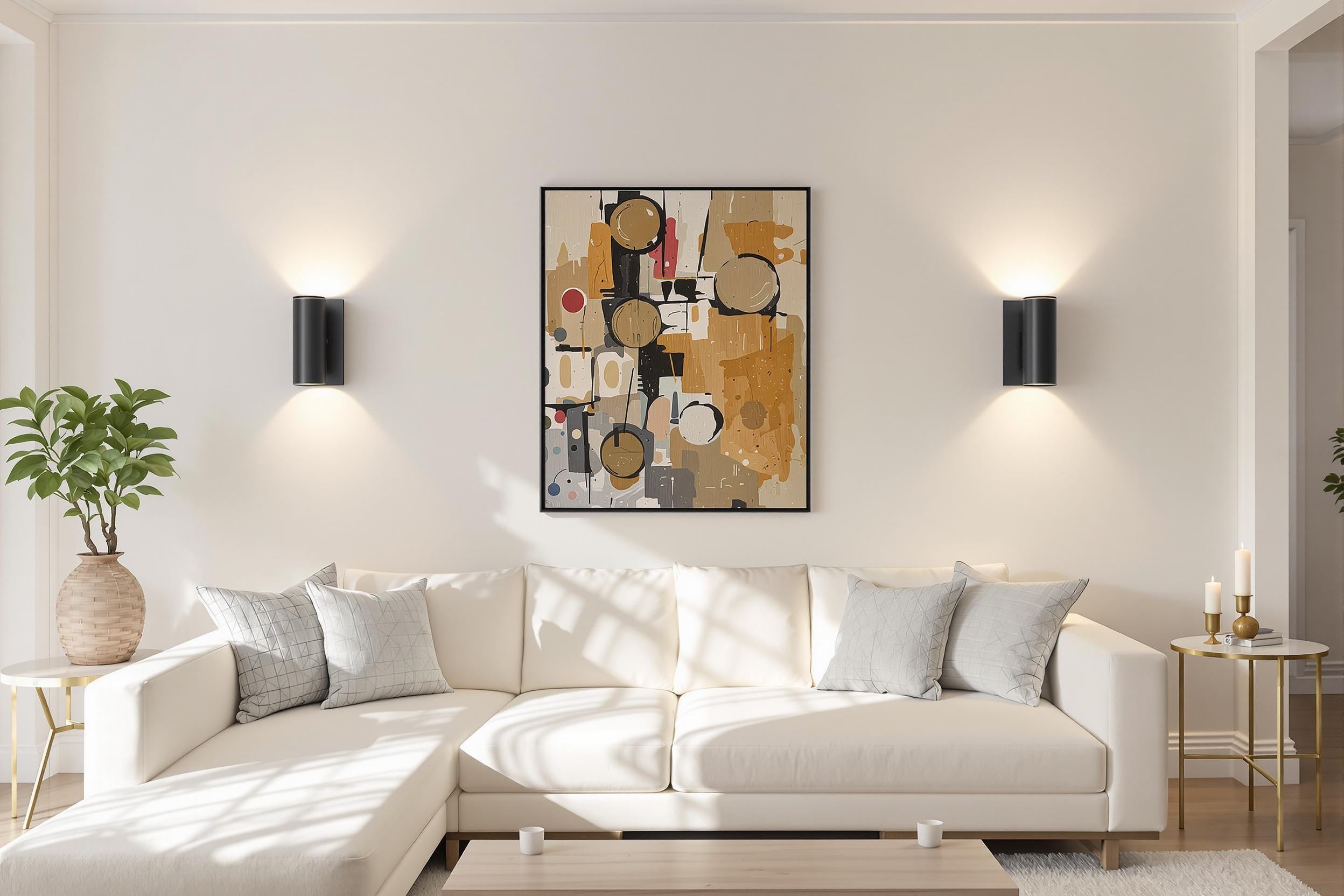Décoration harmonieuse avec appliques murales salon