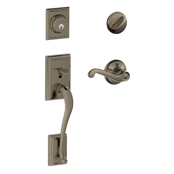 Schlage Addison Front Entry Handleset with Flair Lever - JRD Supply Inc.