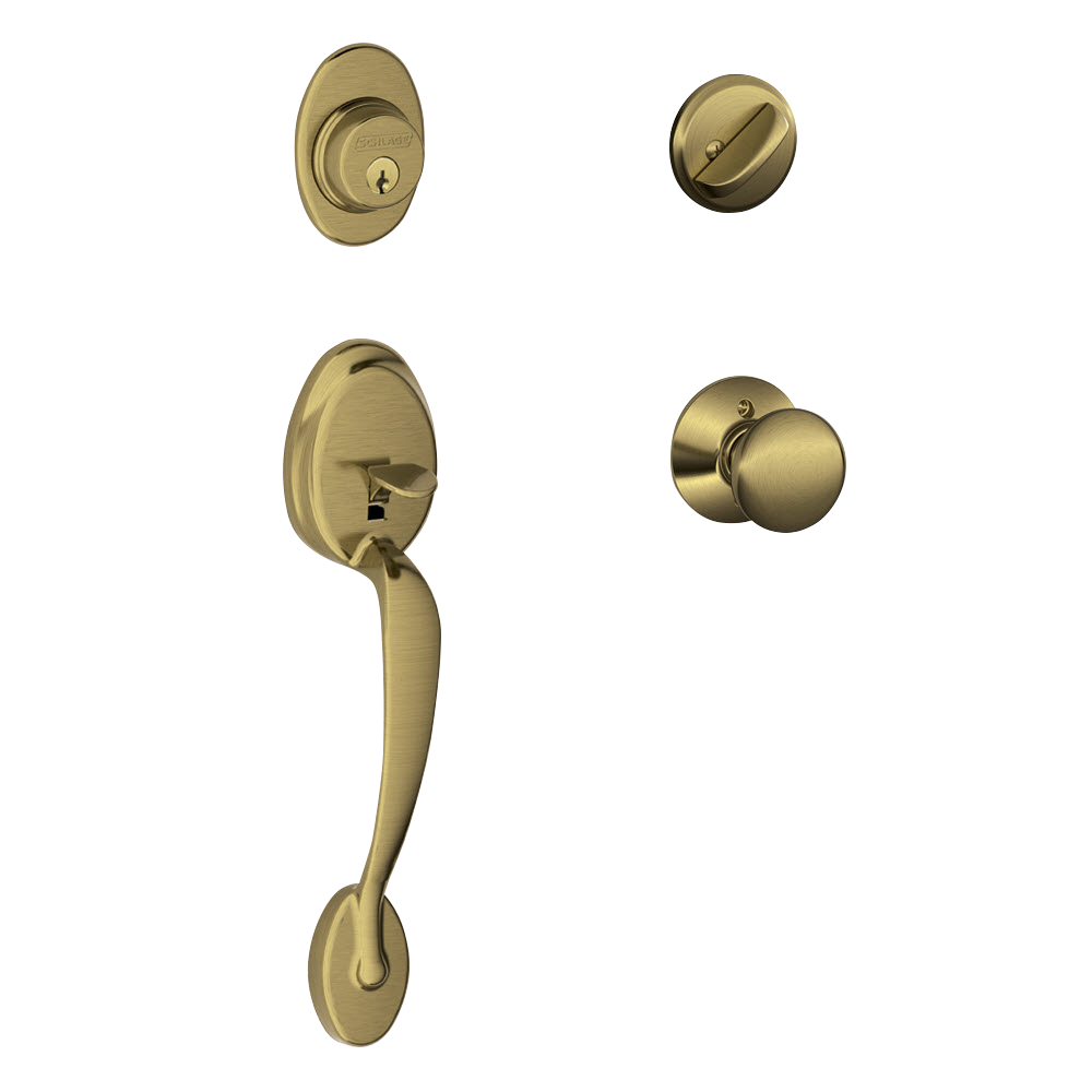 Schlage Plymouth Front Entry Handleset With Plymouth Knob Jrd