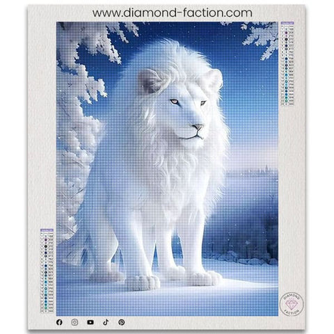 Lion Blanc Diamond Painting