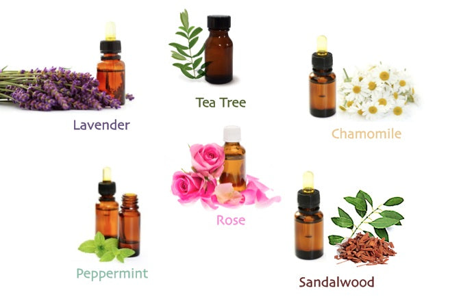 Essential oils with different flavors