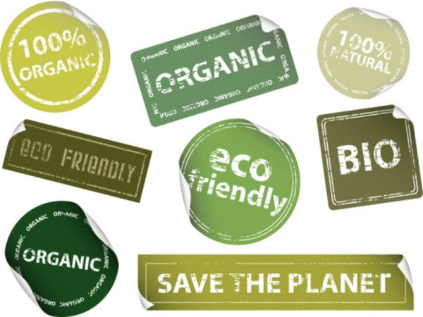 Several labels for organic products