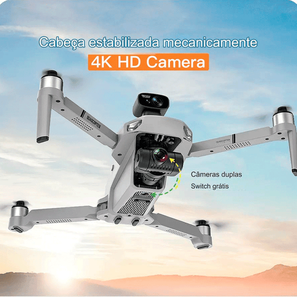 Drone com Câmera 1080P GPS WIFI e 5KM | LGraphic (+5 Brindes)