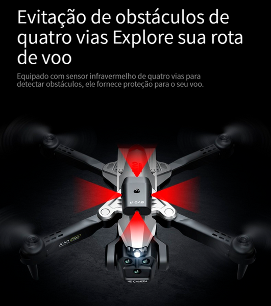 Drone Profissional com Câmera 8K UltraHD Gps Wifi e Desvio Automático | K10 Max