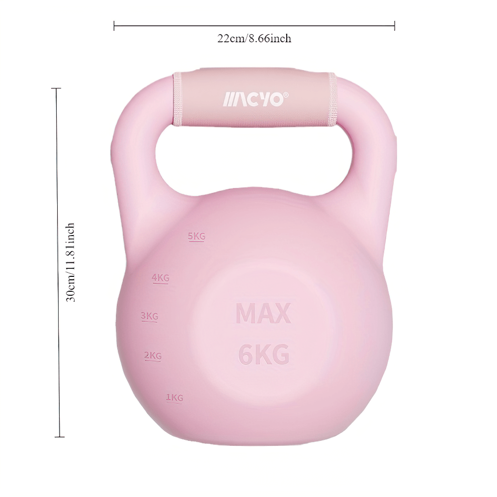 Adjustable water-filled kettlebell in pastel colors for strength training, featuring a soft protective design.