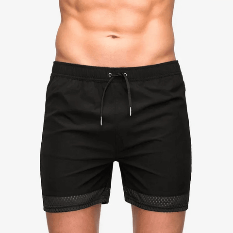 Men's Quick-Dry Sports Shorts with Mesh Panel.