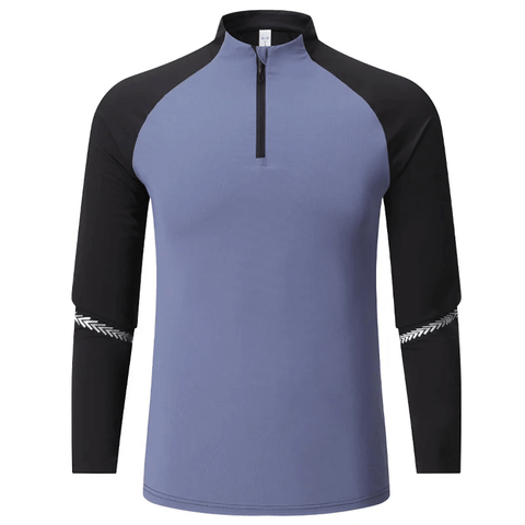 Performance Zip-Up Long-Sleeved Sports Top.