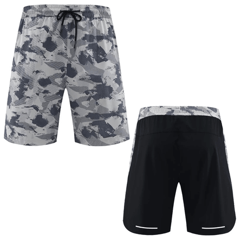 Move Freely: Men's Camo Workout Shorts - Stretch Fabric.