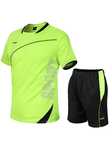Performance Soccer Kit for Men: Neon and Black.