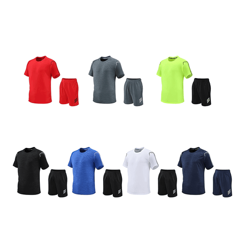 Sporty Striped Soccer Kit for Men.