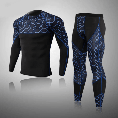 Men's Geo Pattern Active Wear Set - Stylish and Functional.