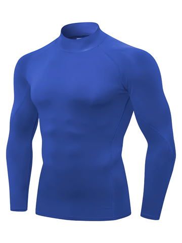 Athletic Compression Turtleneck with Long Sleeves for Men.