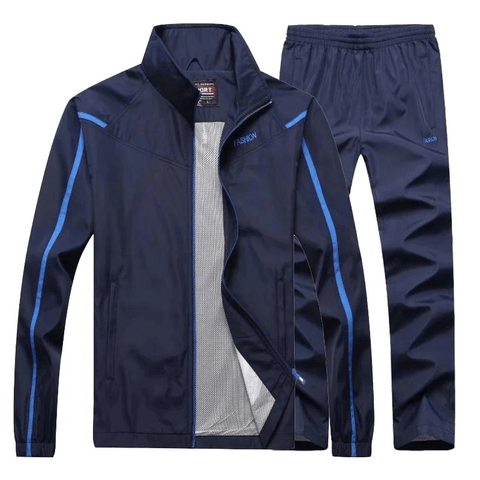 Athletic Men's Patchwork Polyester Tracksuit.