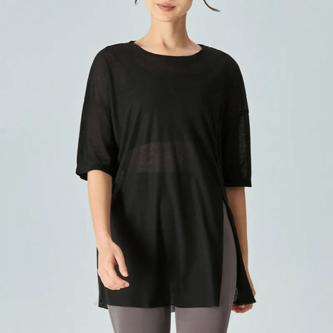 Trendy Ladies Lightweight Oversized Tunic T-Shirt.