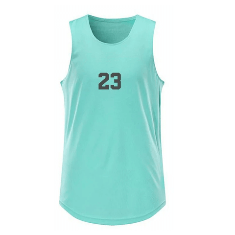 Sporty Numbered Sleeveless Top in Bright Colors.