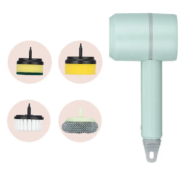 5 in 1 Handheld Electric Cleaning Brush Suitable For Kitchen, Bathroom Tub,  Shower Tile, Carpet Bidet, Cordless Spin Scrubber