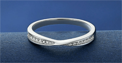 MomentWish Criss Cross Moissanite Band Ring