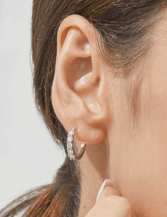 MomentWish Moissanite Hoop earrings