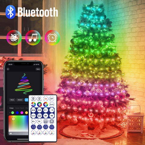 LED Bluetooth Lichterkette: Festliche Beleuchtung - APP: SURPLIFE