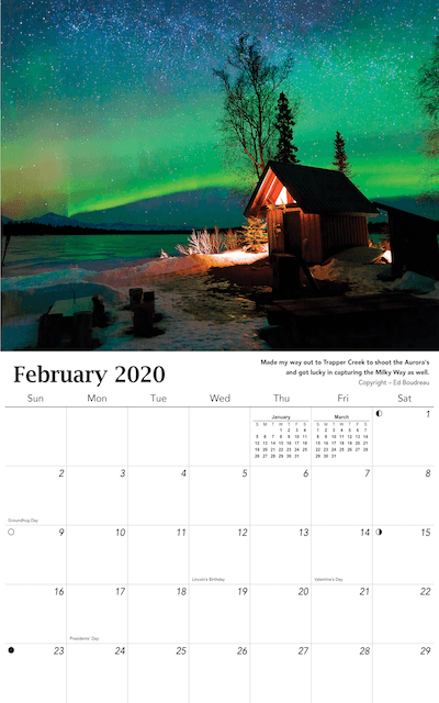The Aurora 2020 Calendar The Alaska Frontier