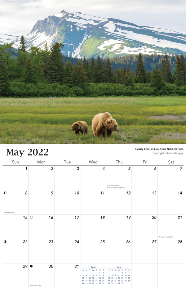 2022 Alaska Wildlife Calendar | Beautiful Alaskan Wildlife Wall Hanging