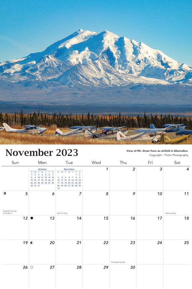 2023 Alaska Calendar Scenic 9x12 Wall Hanging Alaska Calendar The